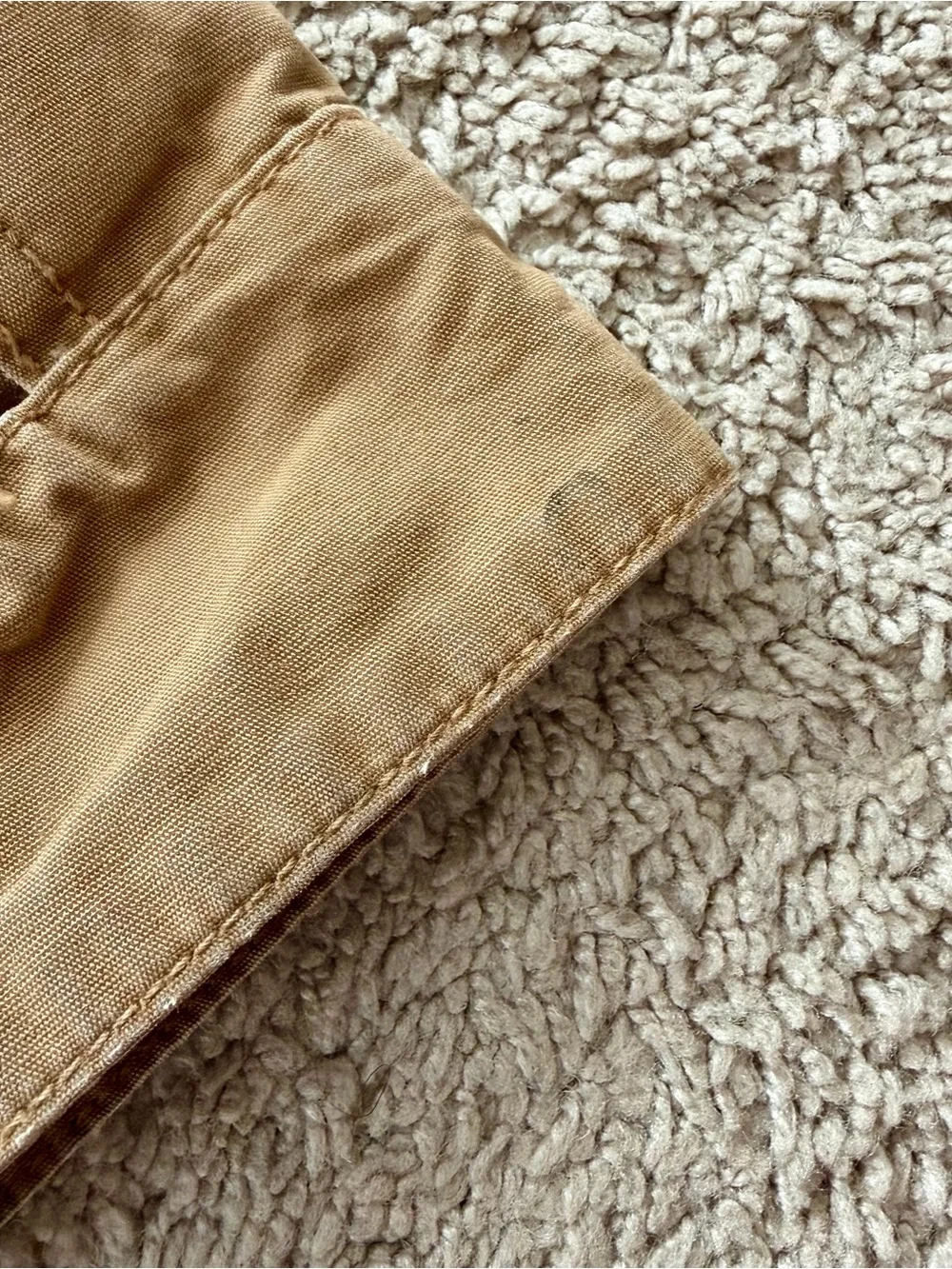 Children’s Place Boys Sz 7/8 Khaki Coat Four Pocket Jacket With Zipper Outdoors